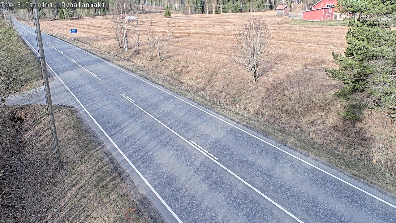 Weather Camera Image Road 5 Iisalmi, Ryhälänmäki, Iisalmi, Pohjois-Savo