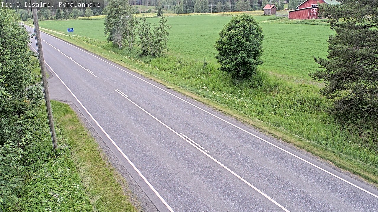 Weather Camera Image Road 5 Iisalmi, Ryhälänmäki, Iisalmi, Pohjois-Savo