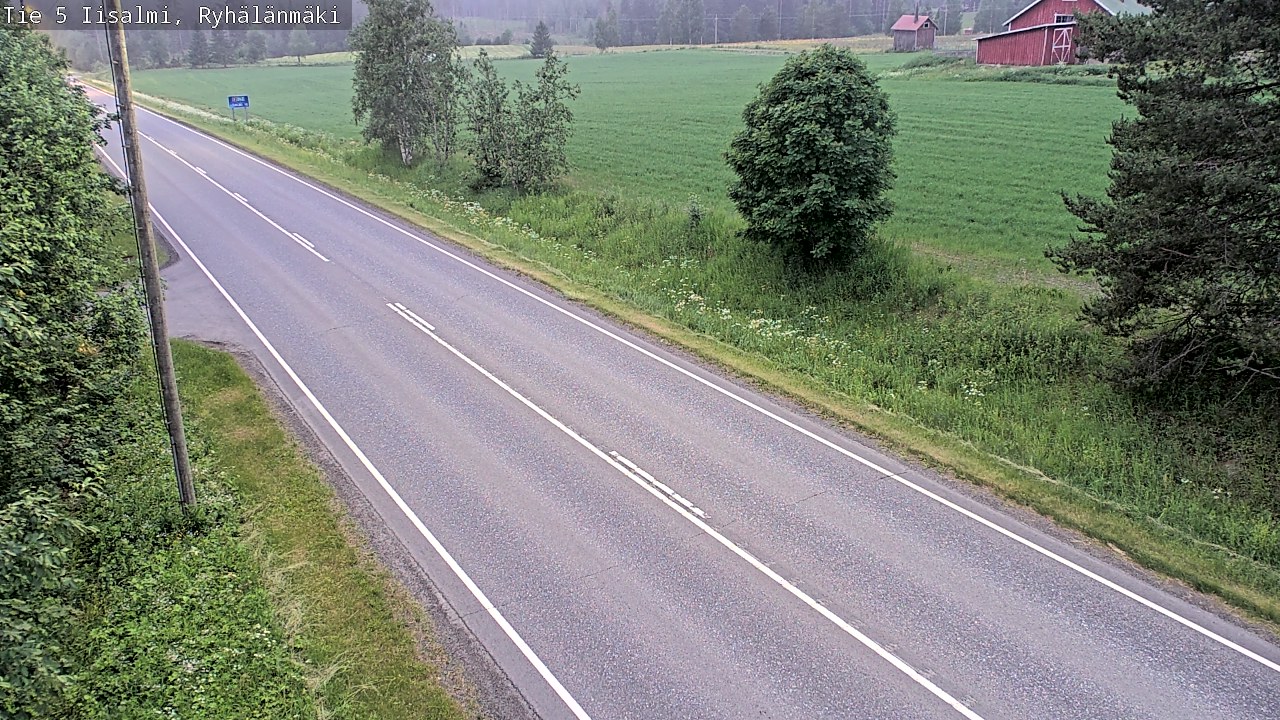 Weather Camera Image Road 5 Iisalmi, Ryhälänmäki, Iisalmi, Pohjois-Savo