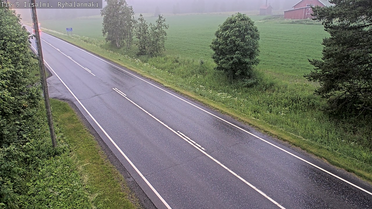 Weather Camera Image Road 5 Iisalmi, Ryhälänmäki, Iisalmi, Pohjois-Savo