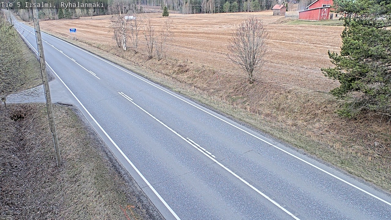 Weather Camera Image Road 5 Iisalmi, Ryhälänmäki, Iisalmi, Pohjois-Savo