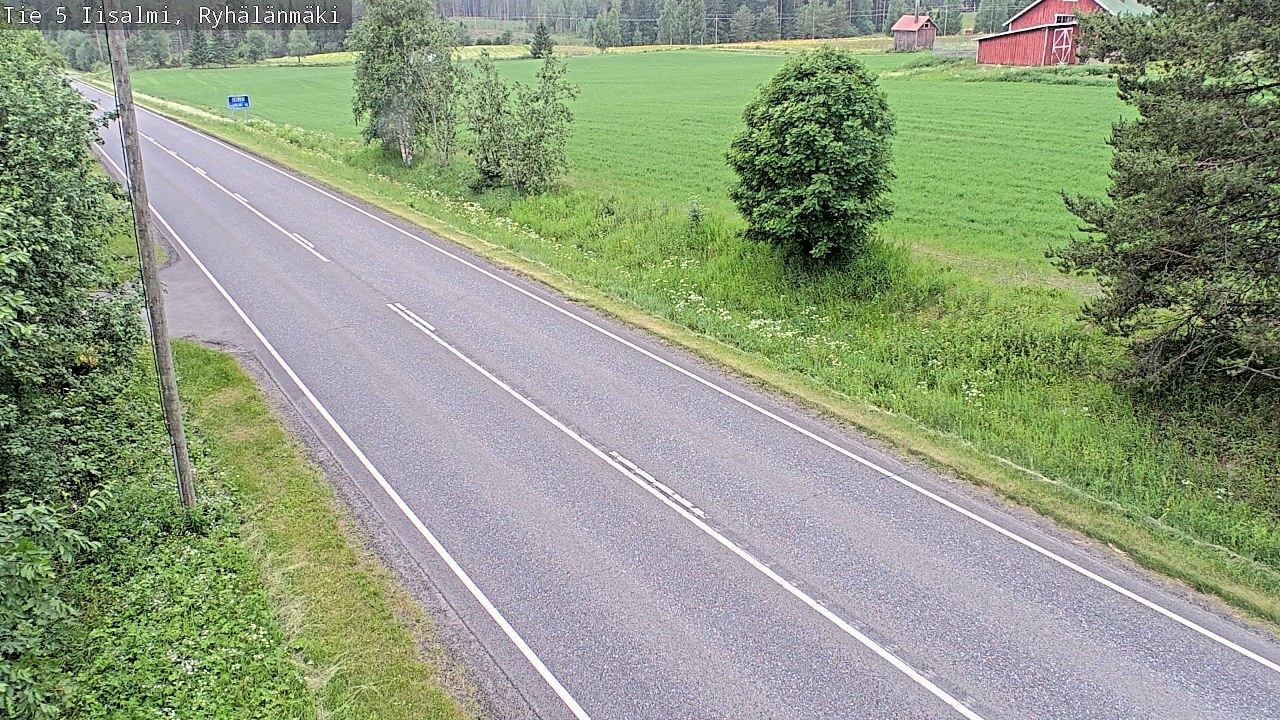 Weather Camera Image Road 5 Iisalmi, Ryhälänmäki, Iisalmi, Pohjois-Savo
