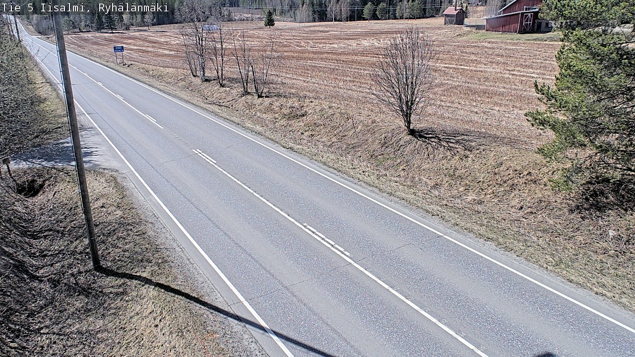 Weather Camera Image Väg 5 Idensalmi, Ryhälänmäki, Iisalmi, Pohjois-Savo