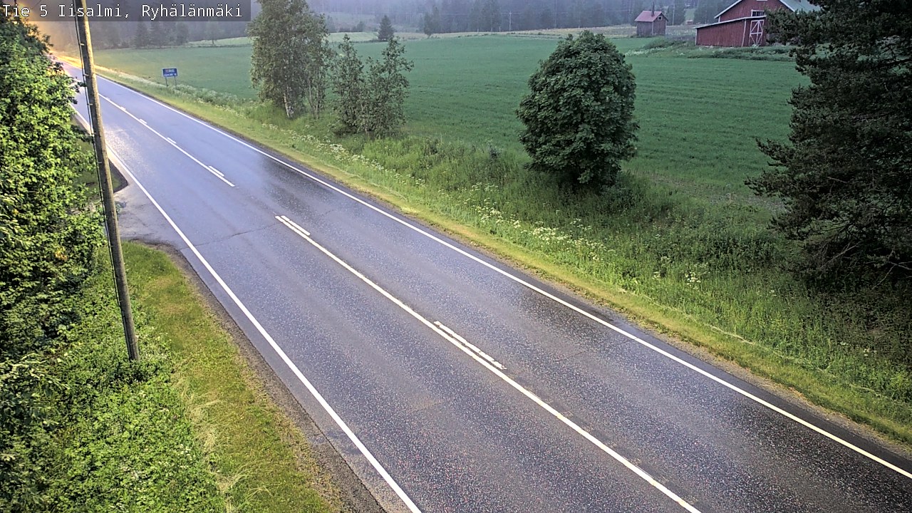 Weather Camera Image Road 5 Iisalmi, Ryhälänmäki, Iisalmi, Pohjois-Savo