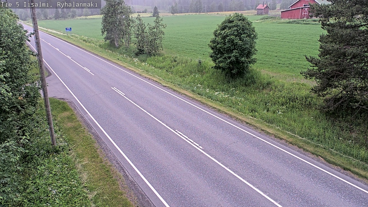Weather Camera Image Road 5 Iisalmi, Ryhälänmäki, Iisalmi, Pohjois-Savo