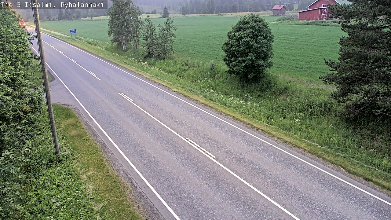 Weather Camera Image Road 5 Iisalmi, Ryhälänmäki, Iisalmi, Pohjois-Savo