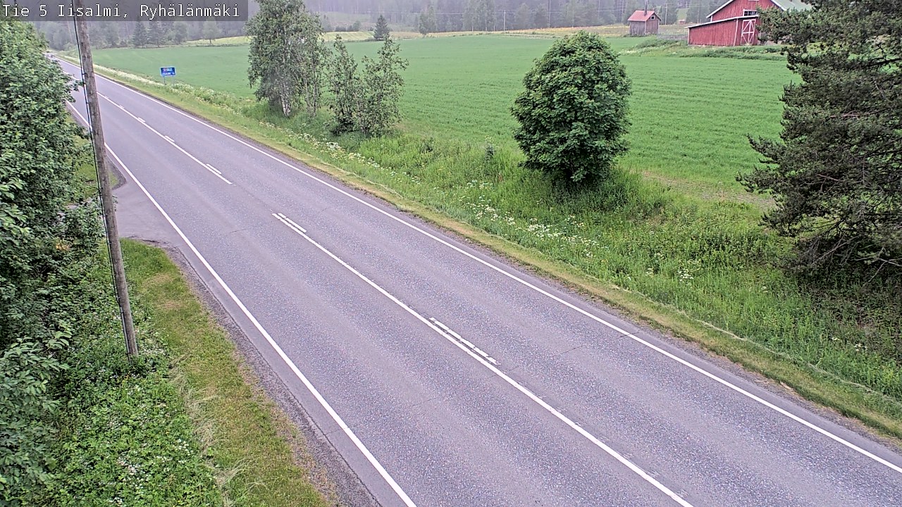 Weather Camera Image Road 5 Iisalmi, Ryhälänmäki, Iisalmi, Pohjois-Savo