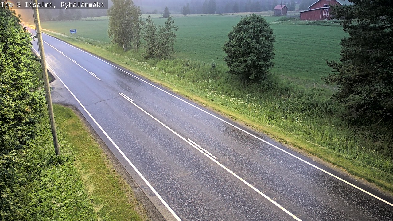 Weather Camera Image Road 5 Iisalmi, Ryhälänmäki, Iisalmi, Pohjois-Savo