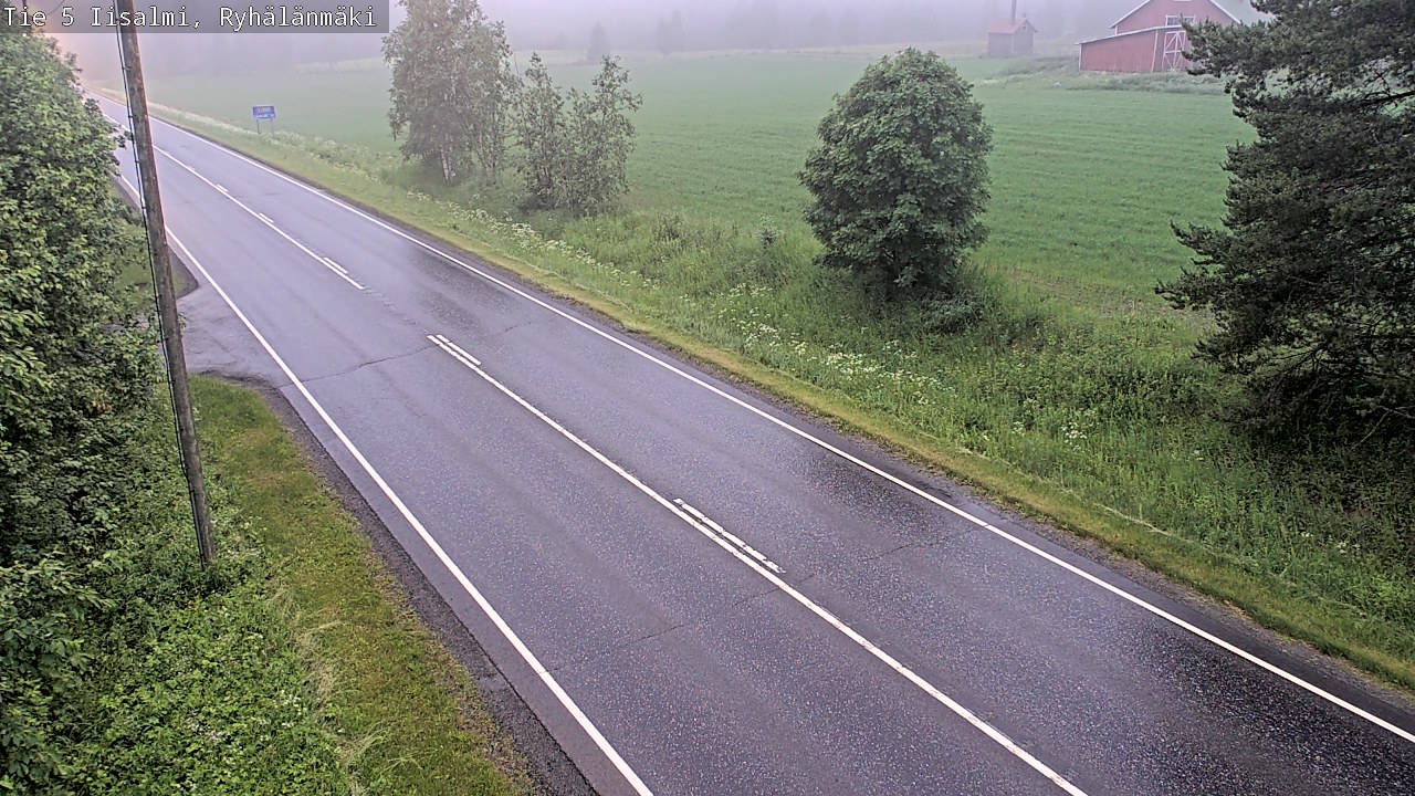 Weather Camera Image Road 5 Iisalmi, Ryhälänmäki, Iisalmi, Pohjois-Savo