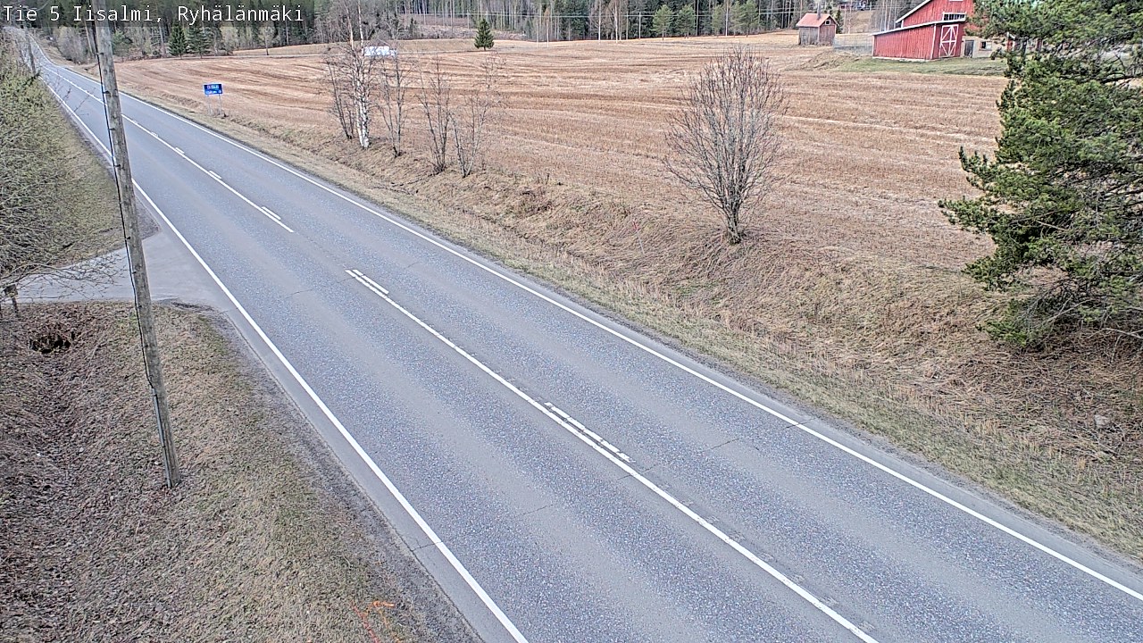 Weather Camera Image Road 5 Iisalmi, Ryhälänmäki, Iisalmi, Pohjois-Savo