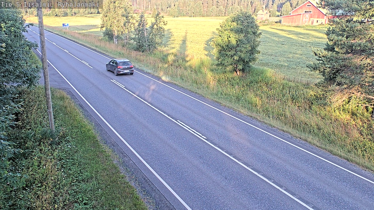 Weather Camera Image Road 5 Iisalmi, Ryhälänmäki, Iisalmi, Pohjois-Savo