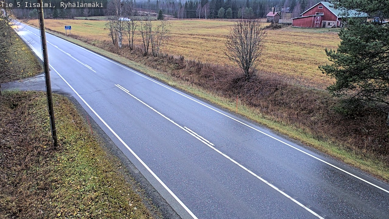 Weather Camera Image Road 5 Iisalmi, Ryhälänmäki, Iisalmi, Pohjois-Savo