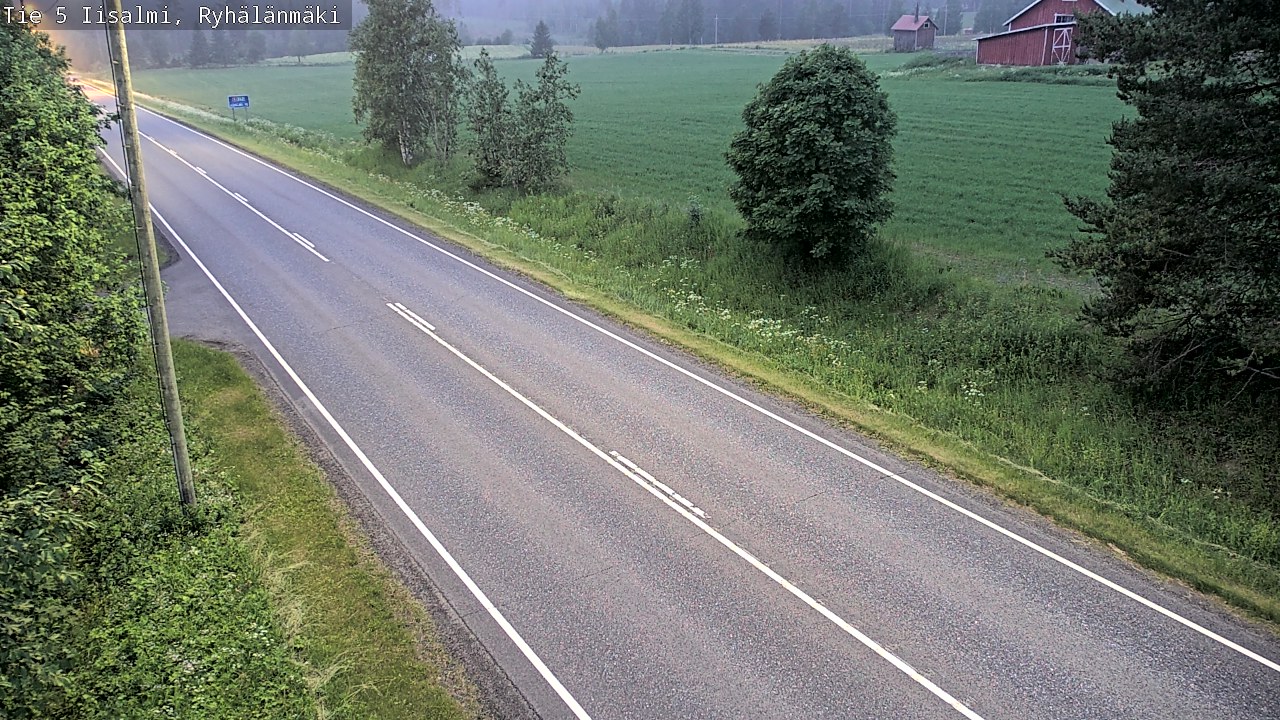 Weather Camera Image Road 5 Iisalmi, Ryhälänmäki, Iisalmi, Pohjois-Savo