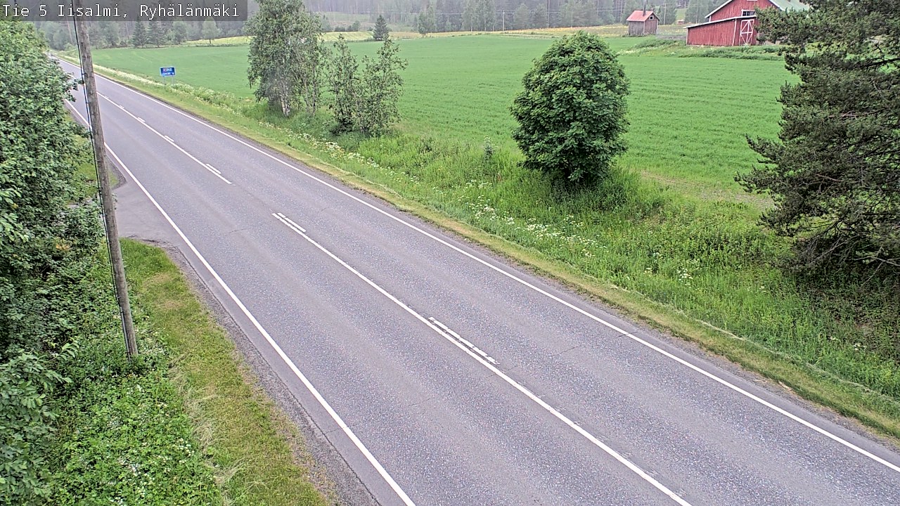 Weather Camera Image Road 5 Iisalmi, Ryhälänmäki, Iisalmi, Pohjois-Savo