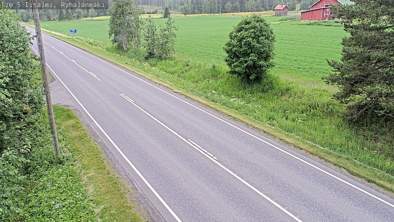 Weather Camera Image Road 5 Iisalmi, Ryhälänmäki, Iisalmi, Pohjois-Savo