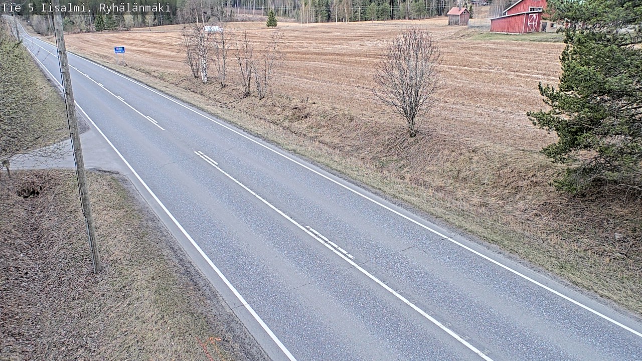 Weather Camera Image Road 5 Iisalmi, Ryhälänmäki, Iisalmi, Pohjois-Savo