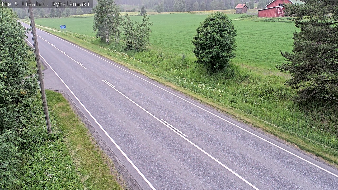 Weather Camera Image Road 5 Iisalmi, Ryhälänmäki, Iisalmi, Pohjois-Savo