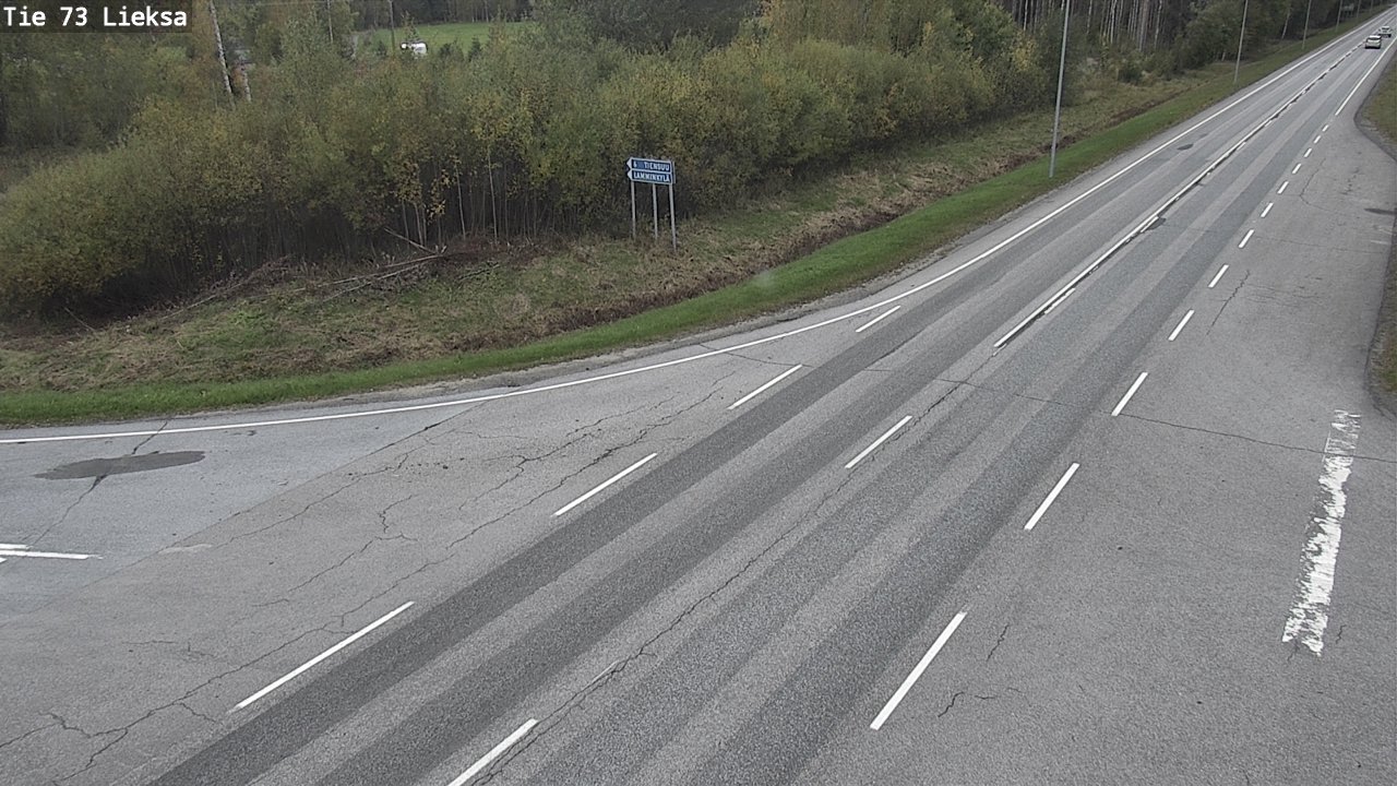 Weather Camera Image Väg 73 Lieksa, Lieksa, Pohjois-Karjala