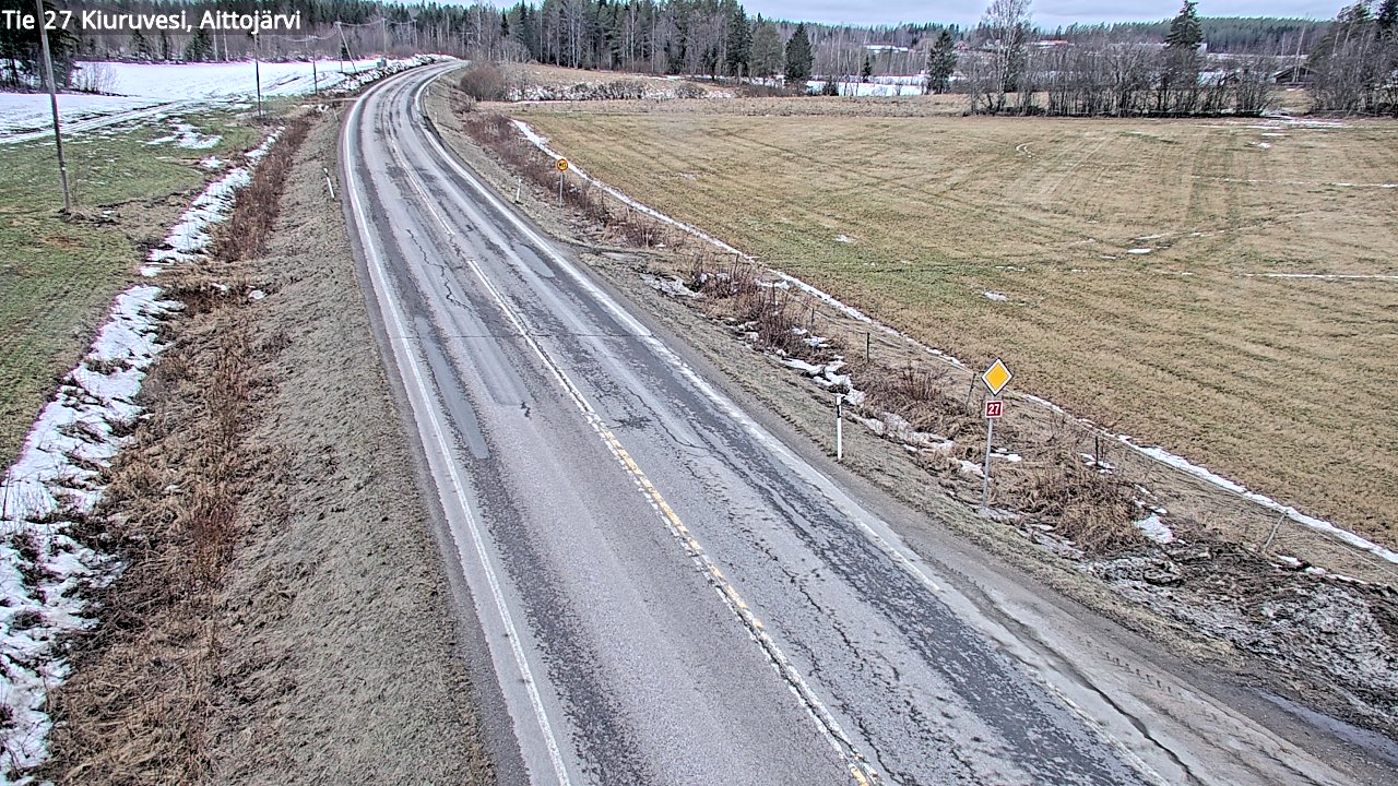 Weather Camera Image Road 27 Kiuruvesi, Aittojärvi, Kiuruvesi, Pohjois-Savo