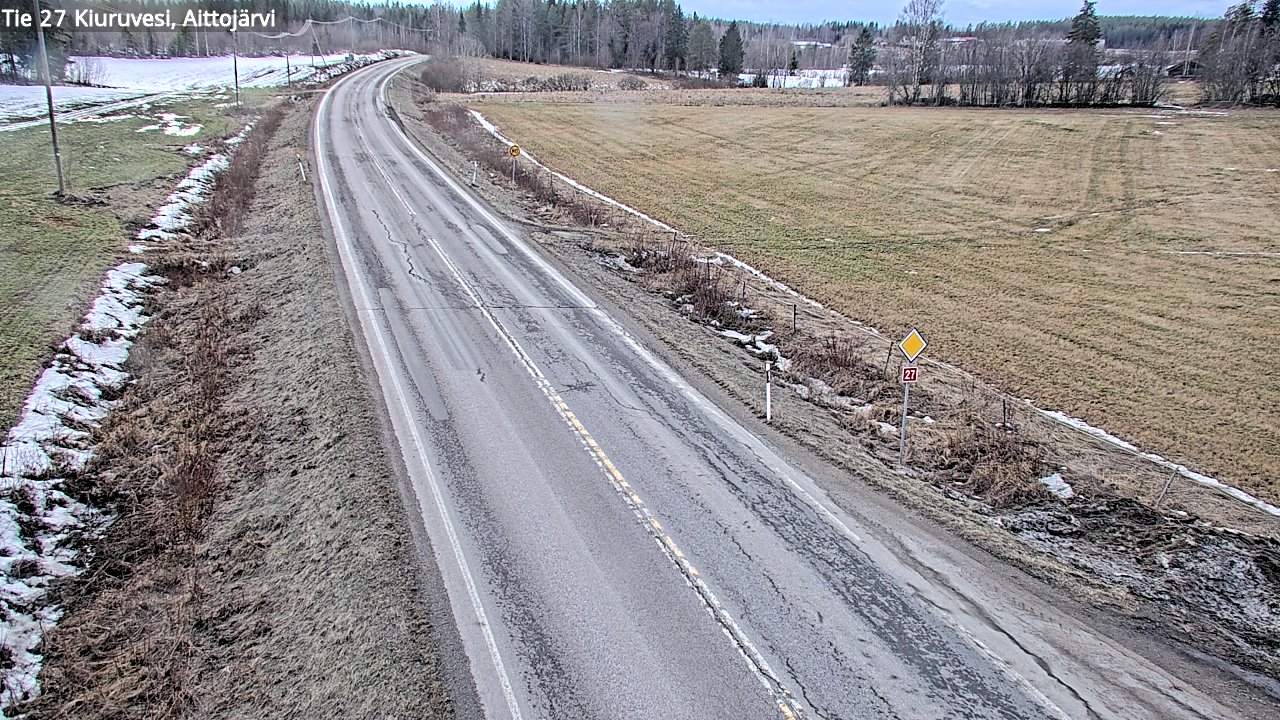 Weather Camera Image Road 27 Kiuruvesi, Aittojärvi, Kiuruvesi, Pohjois-Savo