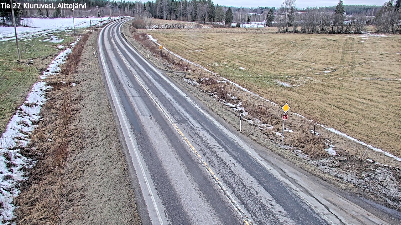 Weather Camera Image Road 27 Kiuruvesi, Aittojärvi, Kiuruvesi, Pohjois-Savo