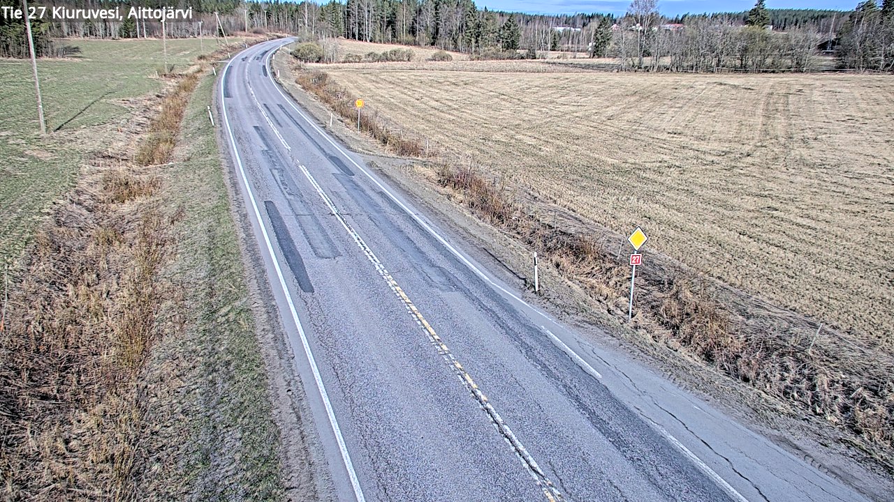 Weather Camera Image Road 27 Kiuruvesi, Aittojärvi, Kiuruvesi, Pohjois-Savo