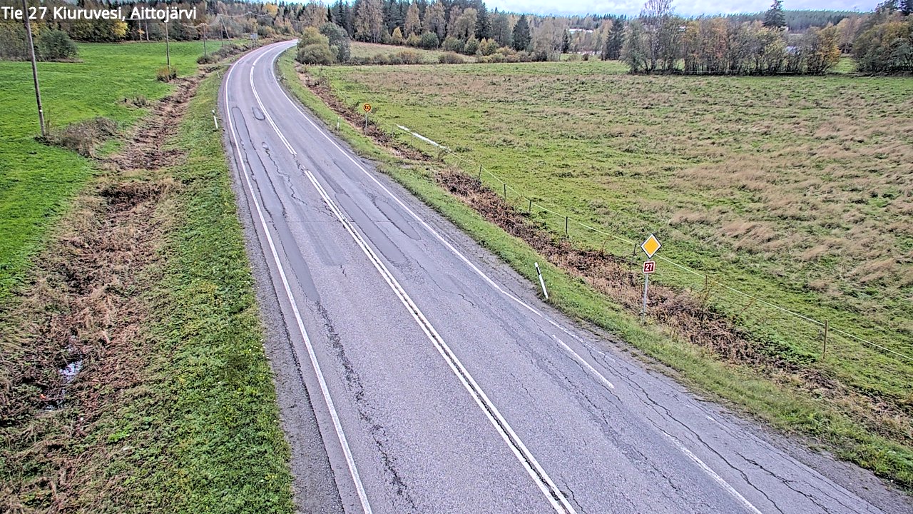 Weather Camera Image Road 27 Kiuruvesi, Aittojärvi, Kiuruvesi, Pohjois-Savo