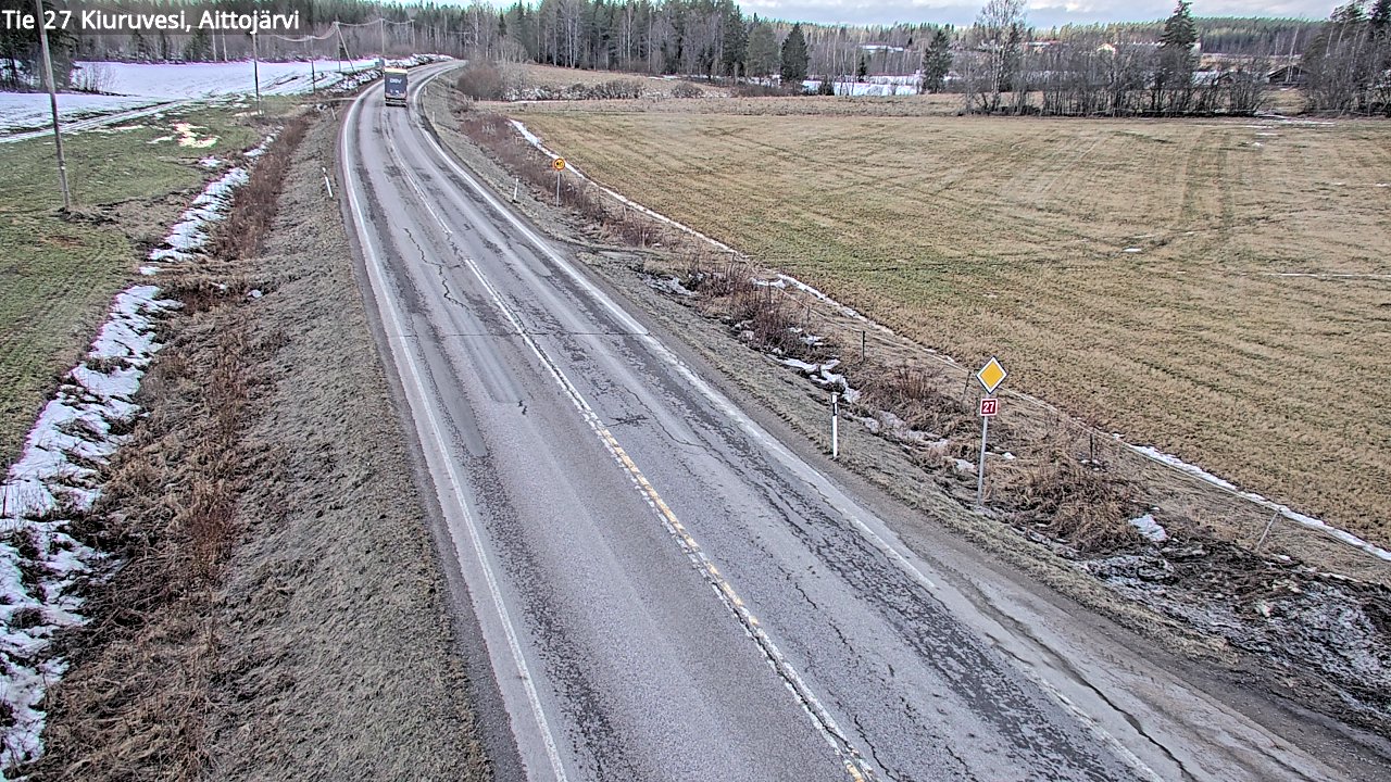 Weather Camera Image Road 27 Kiuruvesi, Aittojärvi, Kiuruvesi, Pohjois-Savo