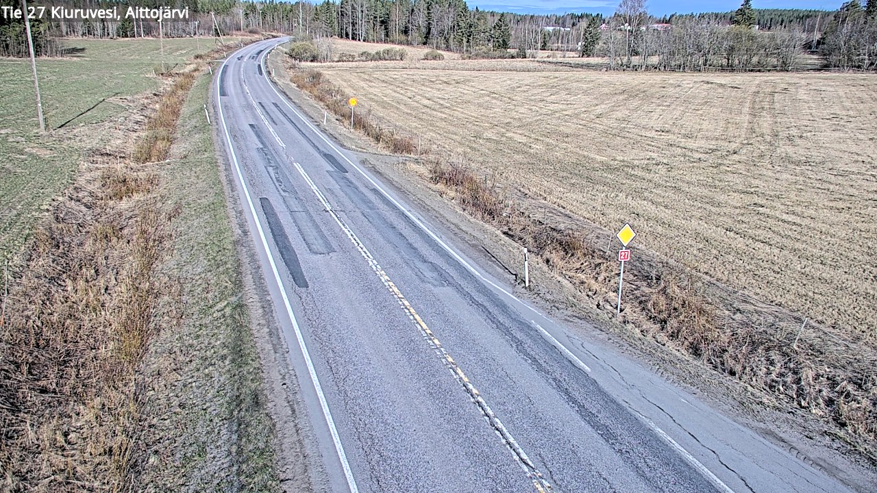 Weather Camera Image Road 27 Kiuruvesi, Aittojärvi, Kiuruvesi, Pohjois-Savo