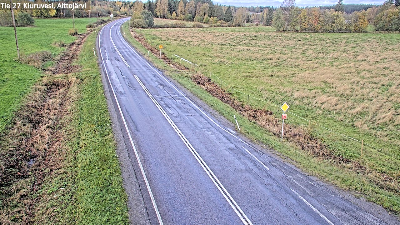 Weather Camera Image Road 27 Kiuruvesi, Aittojärvi, Kiuruvesi, Pohjois-Savo