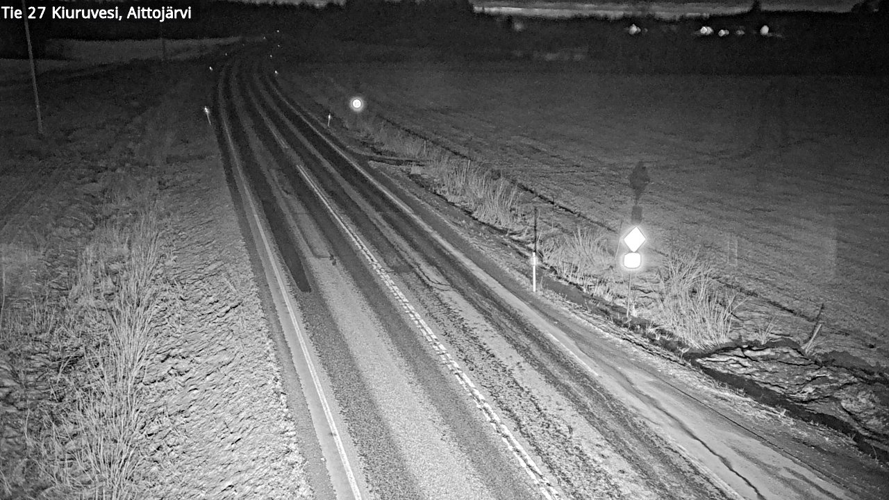 Weather Camera Image Väg 27 Kiuruvesi, Aittojärvi, Kiuruvesi, Pohjois-Savo