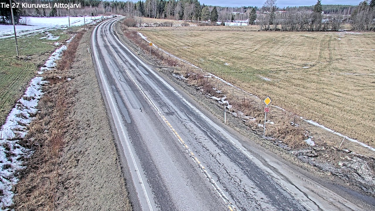 Weather Camera Image Road 27 Kiuruvesi, Aittojärvi, Kiuruvesi, Pohjois-Savo