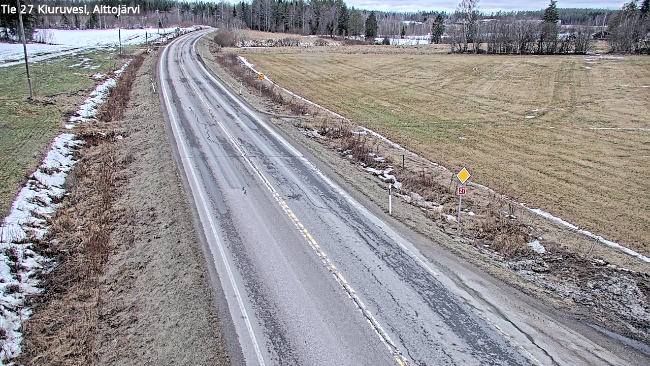 Weather Camera Image Road 27 Kiuruvesi, Aittojärvi, Kiuruvesi, Pohjois-Savo