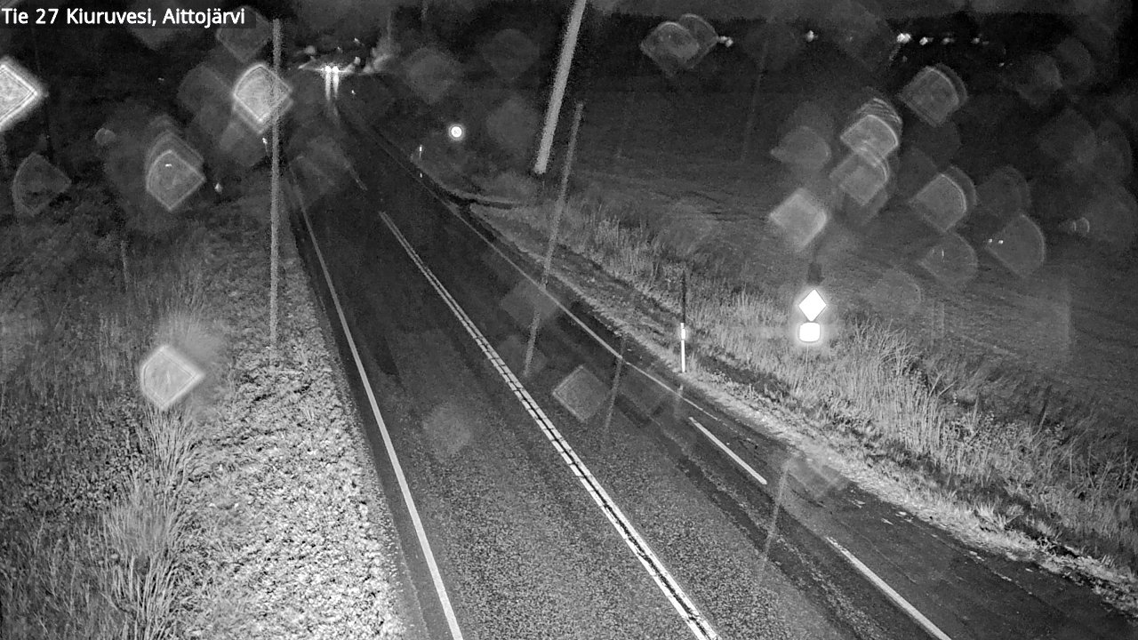 Weather Camera Image Väg 27 Kiuruvesi, Aittojärvi, Kiuruvesi, Pohjois-Savo