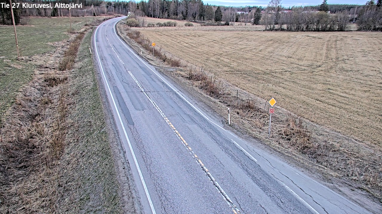 Weather Camera Image Road 27 Kiuruvesi, Aittojärvi, Kiuruvesi, Pohjois-Savo