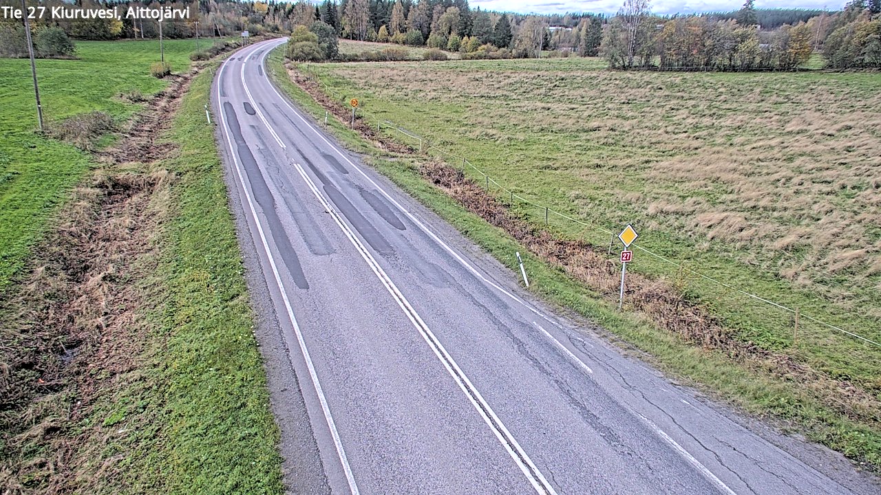 Weather Camera Image Road 27 Kiuruvesi, Aittojärvi, Kiuruvesi, Pohjois-Savo