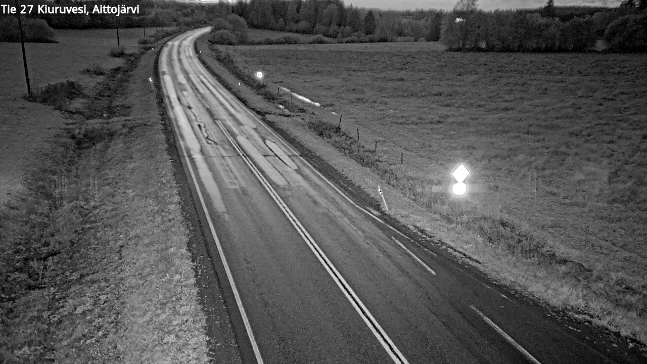 Weather Camera Image Road 27 Kiuruvesi, Aittojärvi, Kiuruvesi, Pohjois-Savo