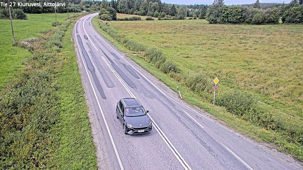 Weather Camera Image Väg 27 Kiuruvesi, Aittojärvi, Kiuruvesi, Pohjois-Savo