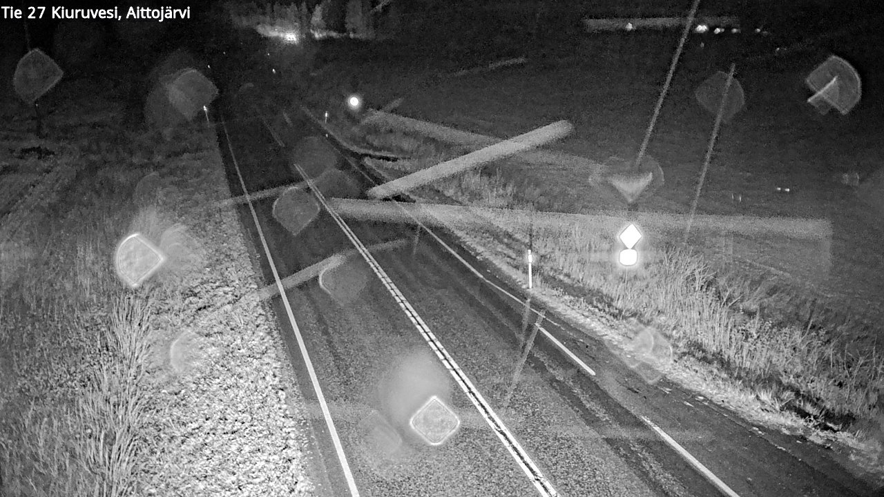 Weather Camera Image Väg 27 Kiuruvesi, Aittojärvi, Kiuruvesi, Pohjois-Savo