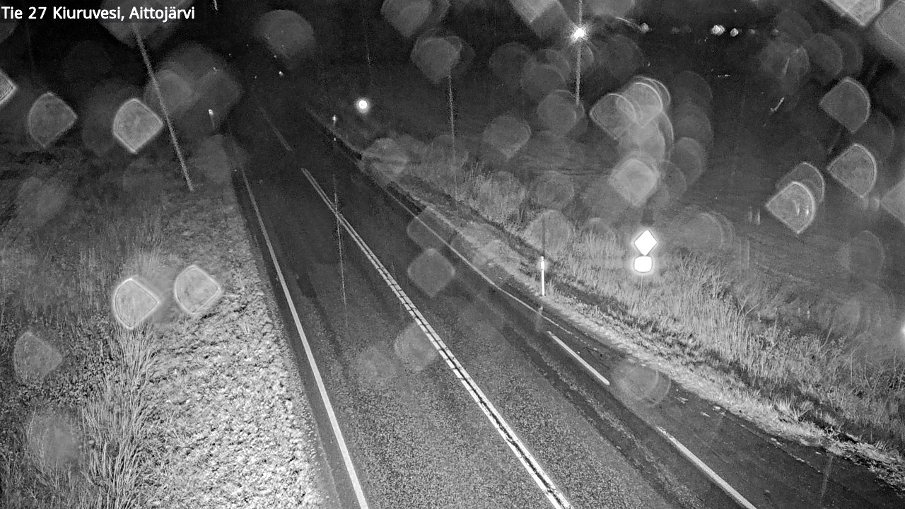 Weather Camera Image Väg 27 Kiuruvesi, Aittojärvi, Kiuruvesi, Pohjois-Savo