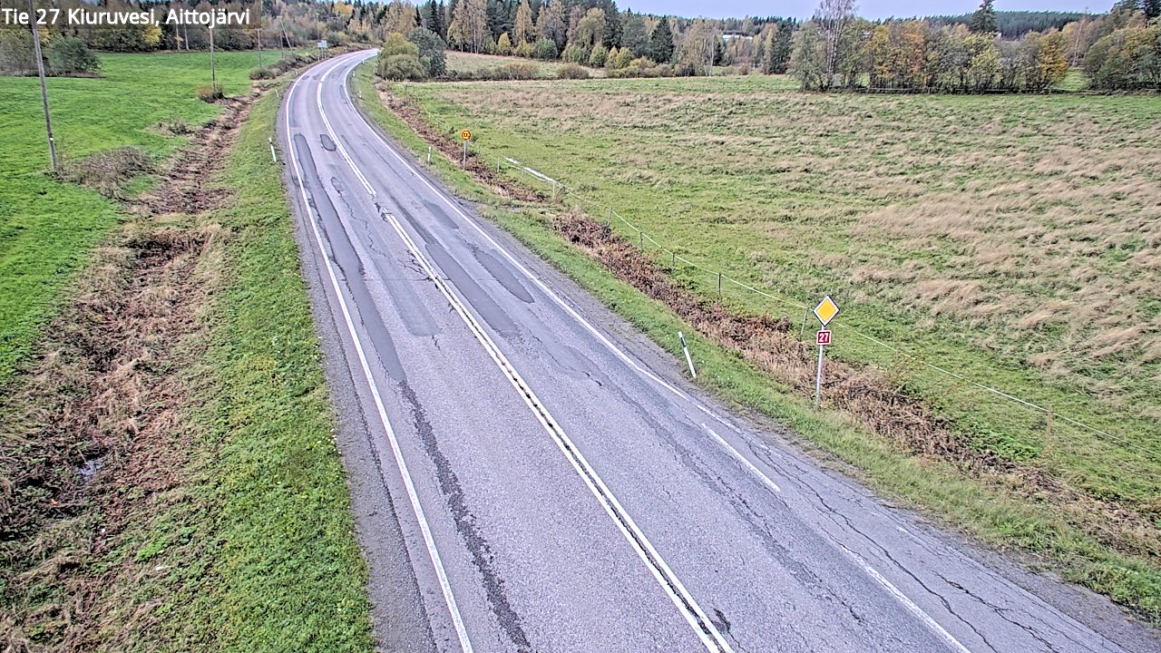 Weather Camera Image Road 27 Kiuruvesi, Aittojärvi, Kiuruvesi, Pohjois-Savo