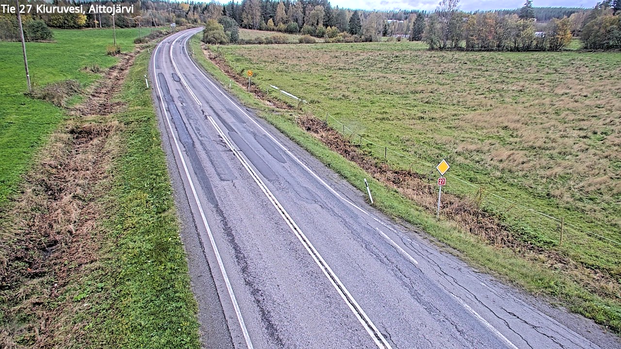 Weather Camera Image Road 27 Kiuruvesi, Aittojärvi, Kiuruvesi, Pohjois-Savo