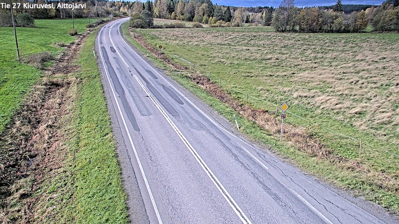 Weather Camera Image Road 27 Kiuruvesi, Aittojärvi, Kiuruvesi, Pohjois-Savo