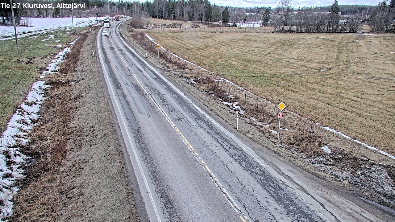 Weather Camera Image Road 27 Kiuruvesi, Aittojärvi, Kiuruvesi, Pohjois-Savo