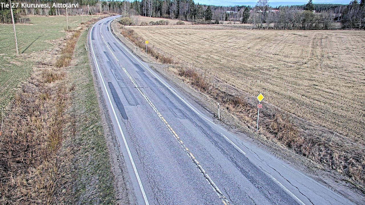 Weather Camera Image Road 27 Kiuruvesi, Aittojärvi, Kiuruvesi, Pohjois-Savo