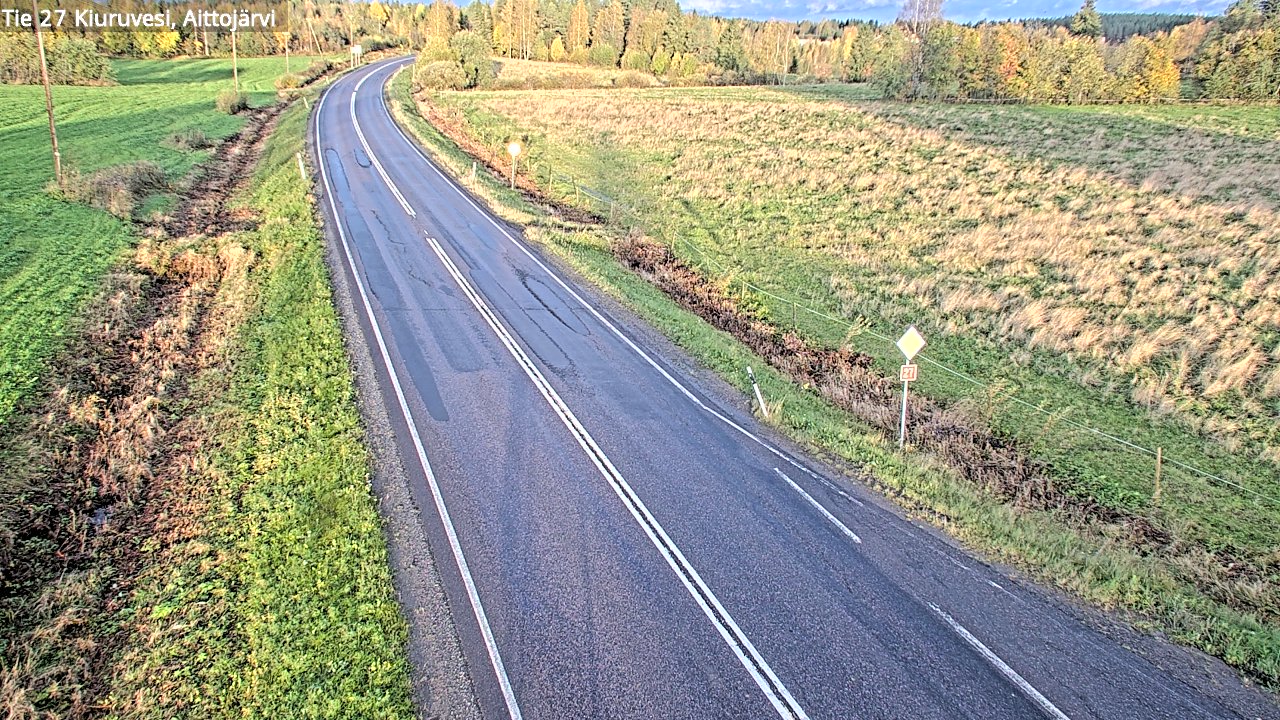 Weather Camera Image Road 27 Kiuruvesi, Aittojärvi, Kiuruvesi, Pohjois-Savo