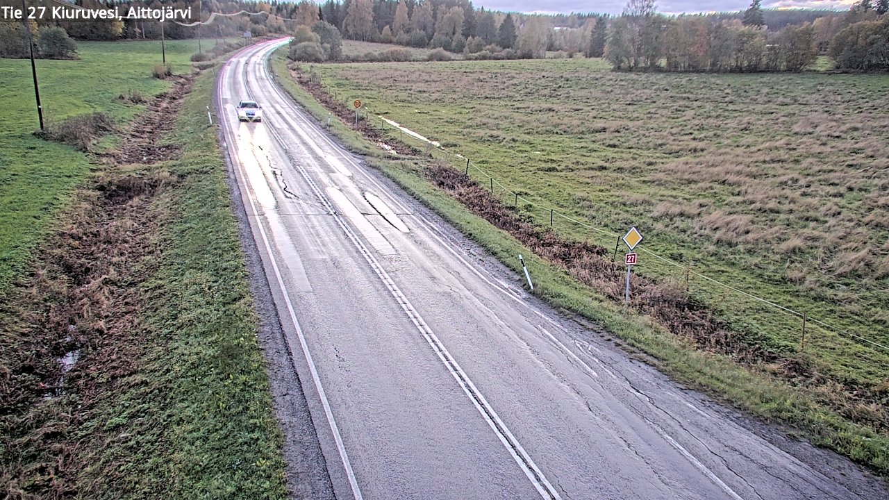 Weather Camera Image Road 27 Kiuruvesi, Aittojärvi, Kiuruvesi, Pohjois-Savo