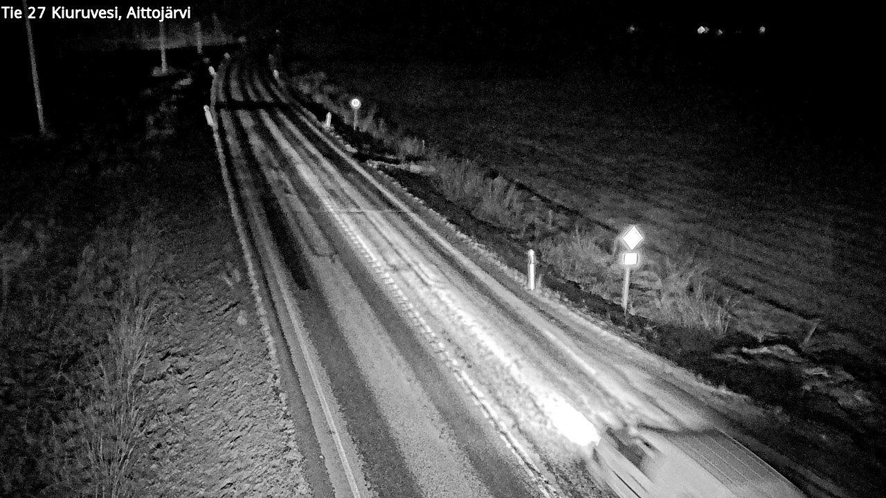 Weather Camera Image Väg 27 Kiuruvesi, Aittojärvi, Kiuruvesi, Pohjois-Savo