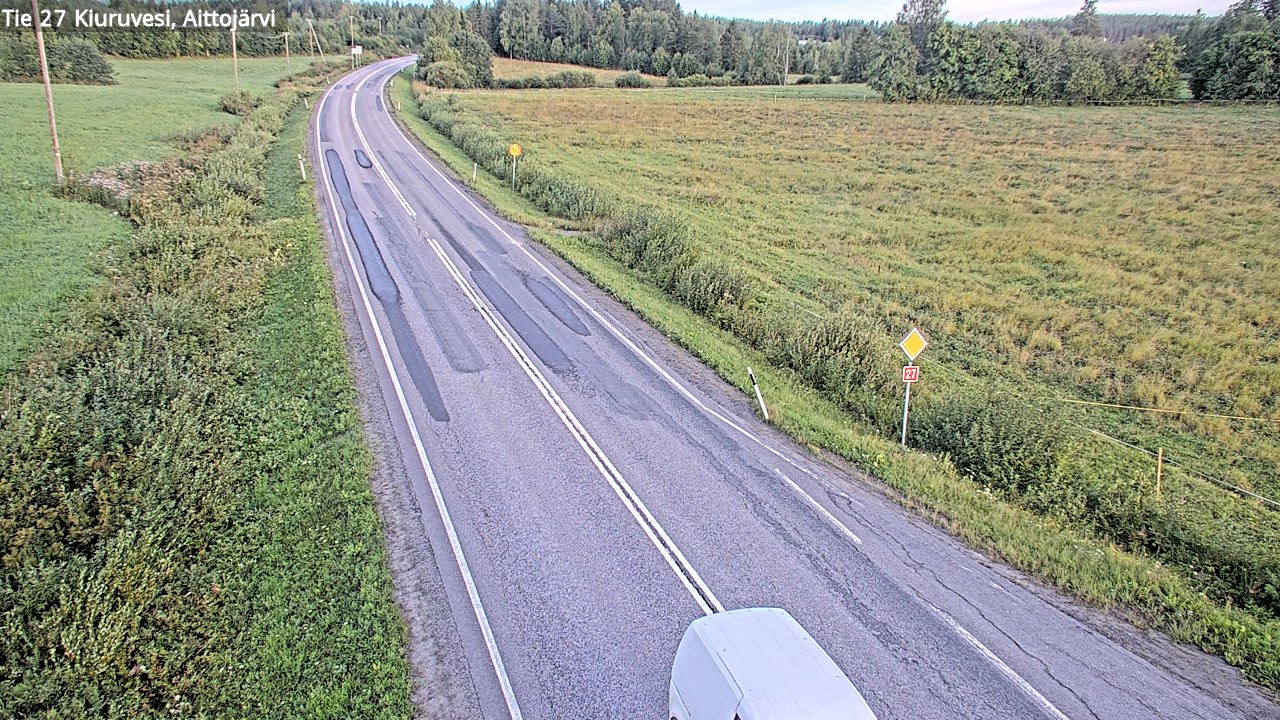 Weather Camera Image Väg 27 Kiuruvesi, Aittojärvi, Kiuruvesi, Pohjois-Savo