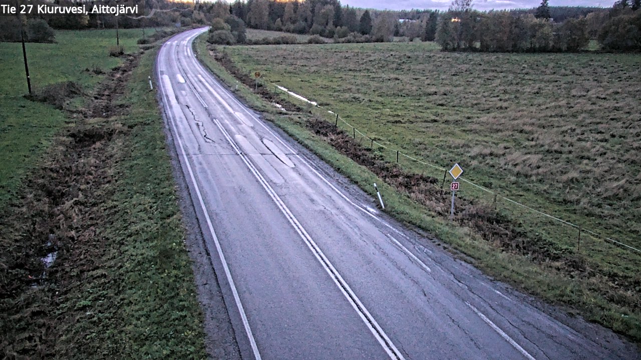 Weather Camera Image Road 27 Kiuruvesi, Aittojärvi, Kiuruvesi, Pohjois-Savo